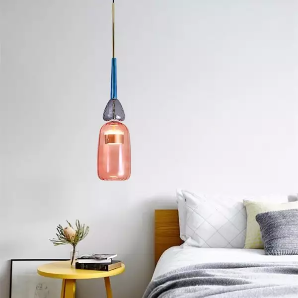 Nordic Kolorowa szklana lampa wisząca Lollipop S97