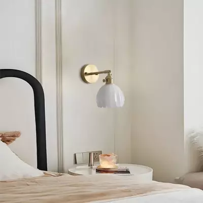 Retro Blomknopp Tulip Glas Vägglampa S98