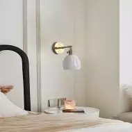 Retro Blumenknospen Tulpenglas Wandlampe S98