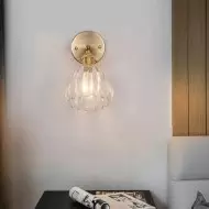 Retro Blumenknospen Tulpenglas Wandlampe S98