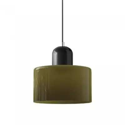 Lampe à suspension cylindrique en verre Nordic Morandi S101