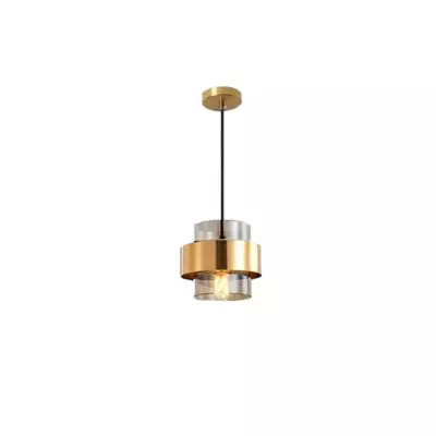 Lampada a sospensione da comodino in vetro a 2 strati nordico S103