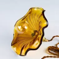 Szklana lampa wisząca w stylu retro z kwiatem hibiskusa S104