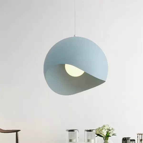 Nordic Macaron Äggskal Metall Pendellampa S105