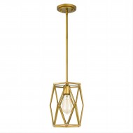 Lampada a sospensione a incandescenza con cilindro a gabbia antica S109