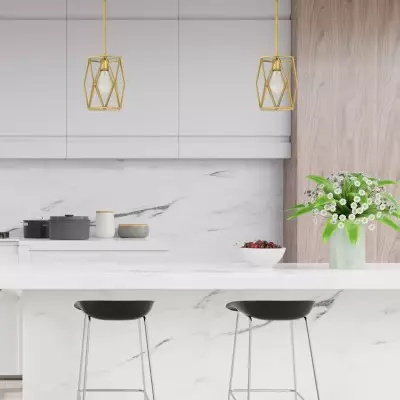 Antike Käfigzylinder-Glühpendellampe S109