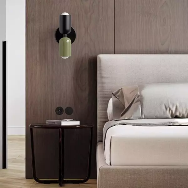 Applique da parete colorata a doppia testa su e giù S113