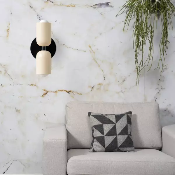 Applique da parete colorata a doppia testa su e giù S113