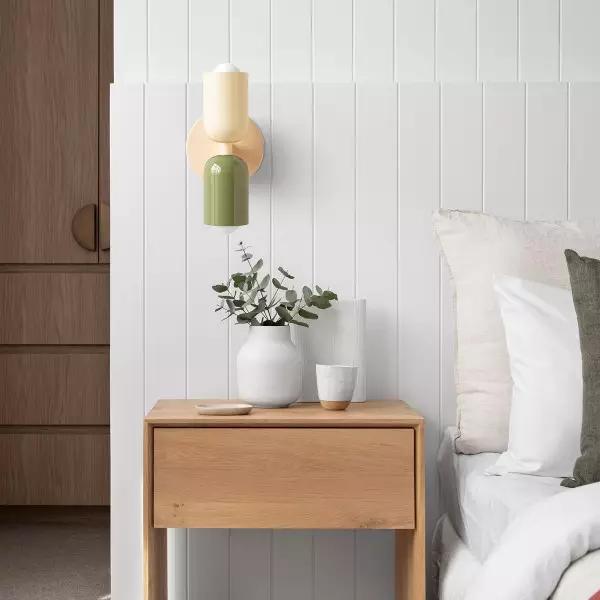 Applique da parete colorata a doppia testa su e giù S113