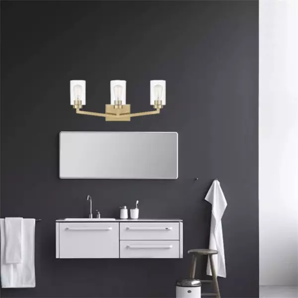 Teollinen sylinterimäinen messinkiseinävalaisin kylpyhuoneeseen S114