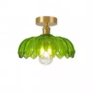 Szklana lampa sufitowa w stylu retro płatkowym S118
