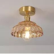 Szklana lampa sufitowa w stylu retro płatkowym S118