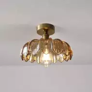 Szklana lampa sufitowa w stylu retro płatkowym S118