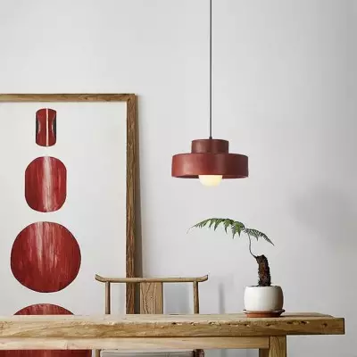 Lampe à suspension cylindrique nordique en résine S121