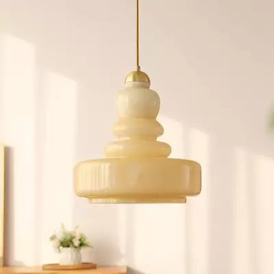 Lampa wisząca ze szkła Bauhaus Vintage S125