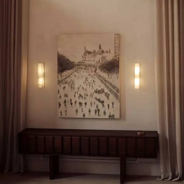 Moderni ylellinen alabasteri seinävalaisin S126