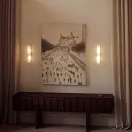 Moderni ylellinen alabasteri seinävalaisin S126