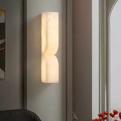 Nowoczesny, luksusowy alabastrowy kinkiet ścienny S126