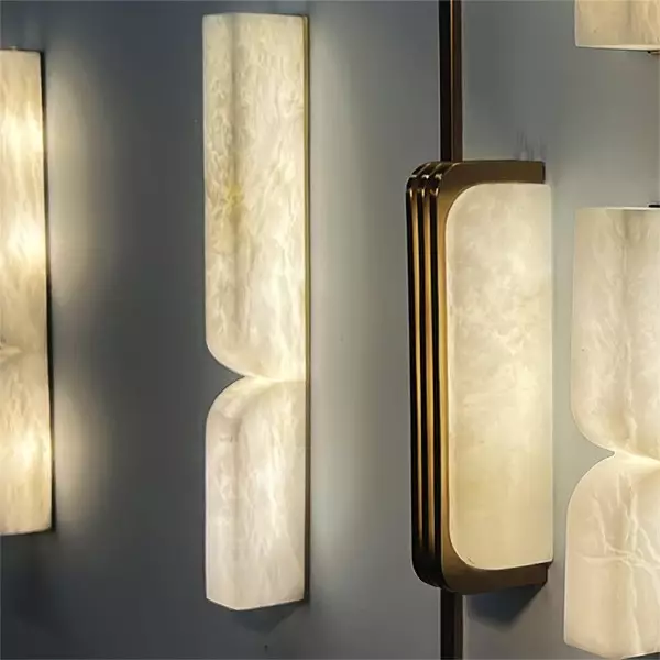 Moderni ylellinen alabasteri seinävalaisin S126