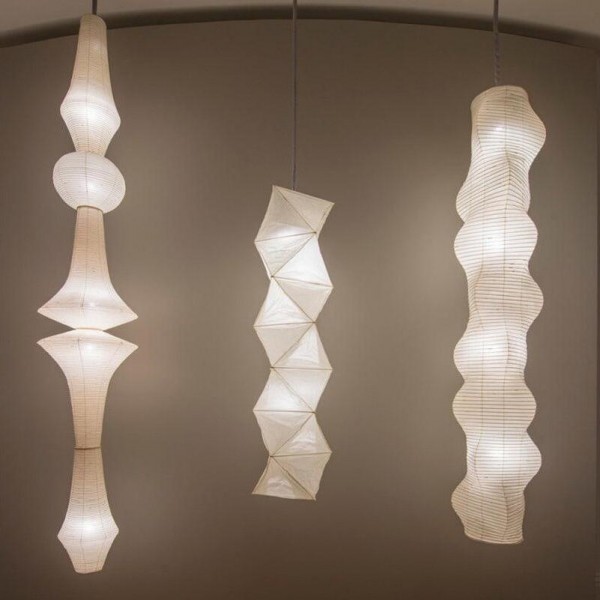 Art Deco Large Rice Paper E Pendel Light S128