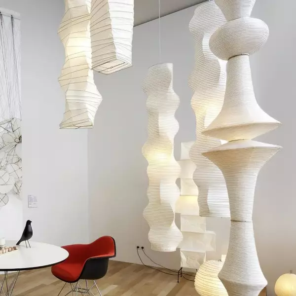 Art Deco Large Rice Paper E Pendel Light S128