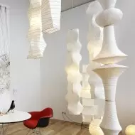 Art Deco Large Rice Paper E Pendel Light S128