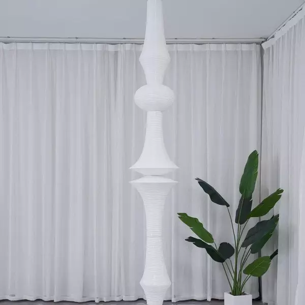 Art Deco Large Rice Paper E Pendel Light S128