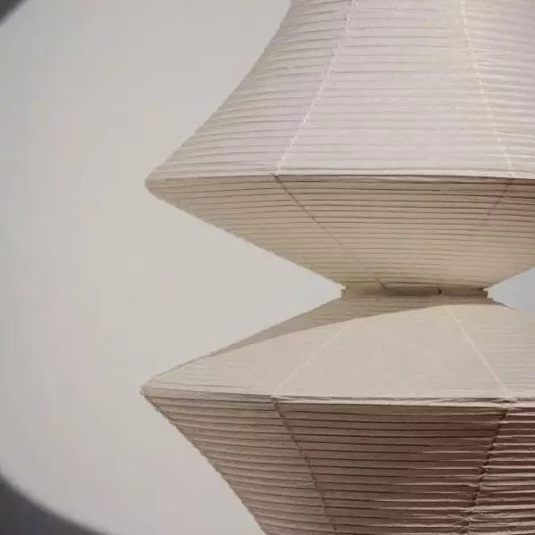 Art Deco Large Rice Paper E Pendel Light S128