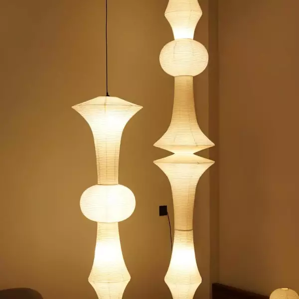 Art Deco Large Rice Paper E Pendel Light S128