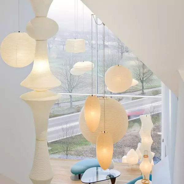 Art Deco Large Rice Paper E Pendel Light S128