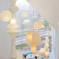 Art Deco Large Rice Paper E Pendel Light S128