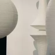 Art Deco Large Rice Paper E Pendel Light S128