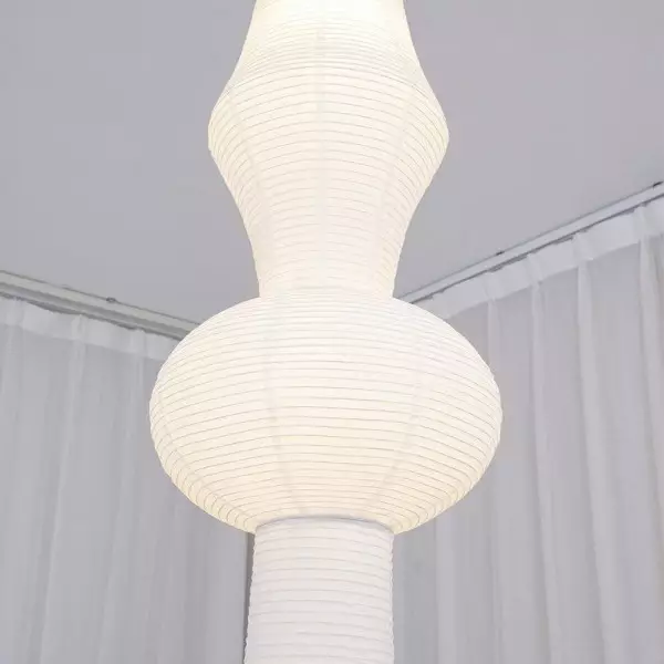 Art Deco Large Rice Paper E Pendel Light S128