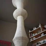 Art Deco Large Rice Paper E Pendel Light S128