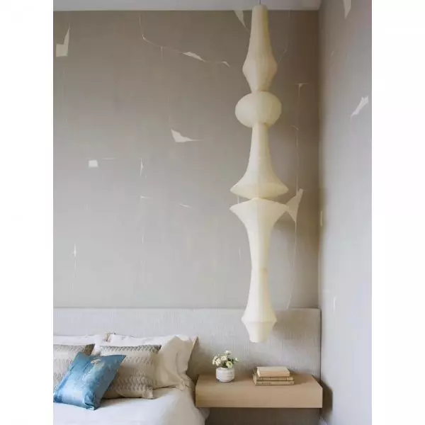 Art Deco Large Rice Paper E Pendel Light S128