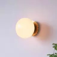 Applique murale Bauhaus en verre crème Marshmallow S129