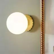 Applique murale Bauhaus en verre crème Marshmallow S129