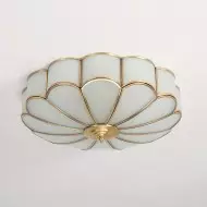 Lampada da soffitto in vetro da incasso a forma di fiore vintage S131