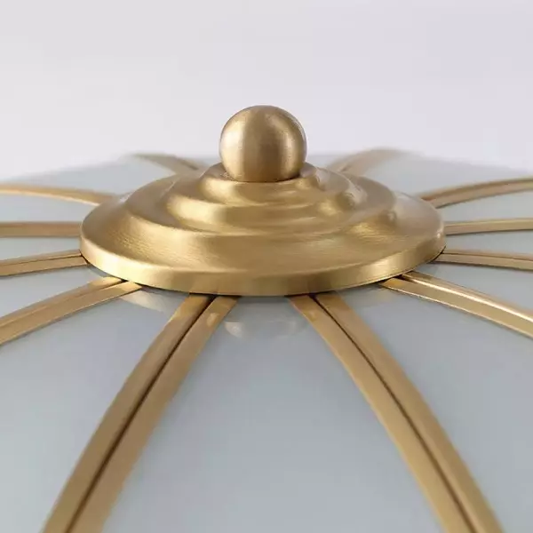 Lampada da soffitto in vetro da incasso a forma di fiore vintage S131