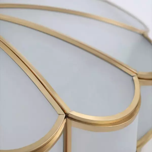 Lampada da soffitto in vetro da incasso a forma di fiore vintage S131