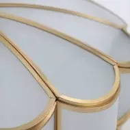 Lampada da soffitto in vetro da incasso a forma di fiore vintage S131