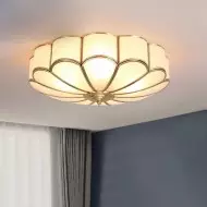 Lampada da soffitto in vetro da incasso a forma di fiore vintage S131