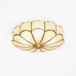 Szklana lampa sufitowa w stylu retro płatkowym S118