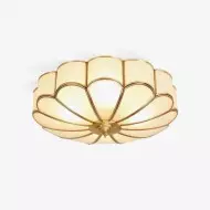 Lampada da soffitto in vetro da incasso a forma di fiore vintage S131