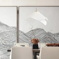 Skandynawska lampa wisząca z tkaniny w kształcie meduzy S133