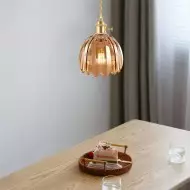 Japońska Lampa Wisząca W Kształcie Kwiatka W Stylu Retro S28