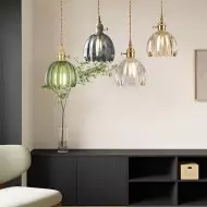 Japońska Lampa Wisząca W Kształcie Kwiatka W Stylu Retro S28