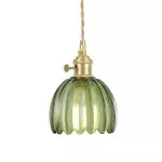 Tiffany Lotusglas Pendelleuchte S55