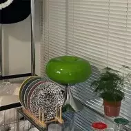 Bauhaus Szklana lampa stołowa LED w kształcie jabłka S137