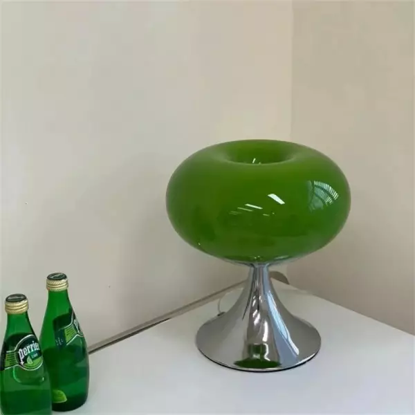 Bauhaus Szklana lampa stołowa LED w kształcie jabłka S137